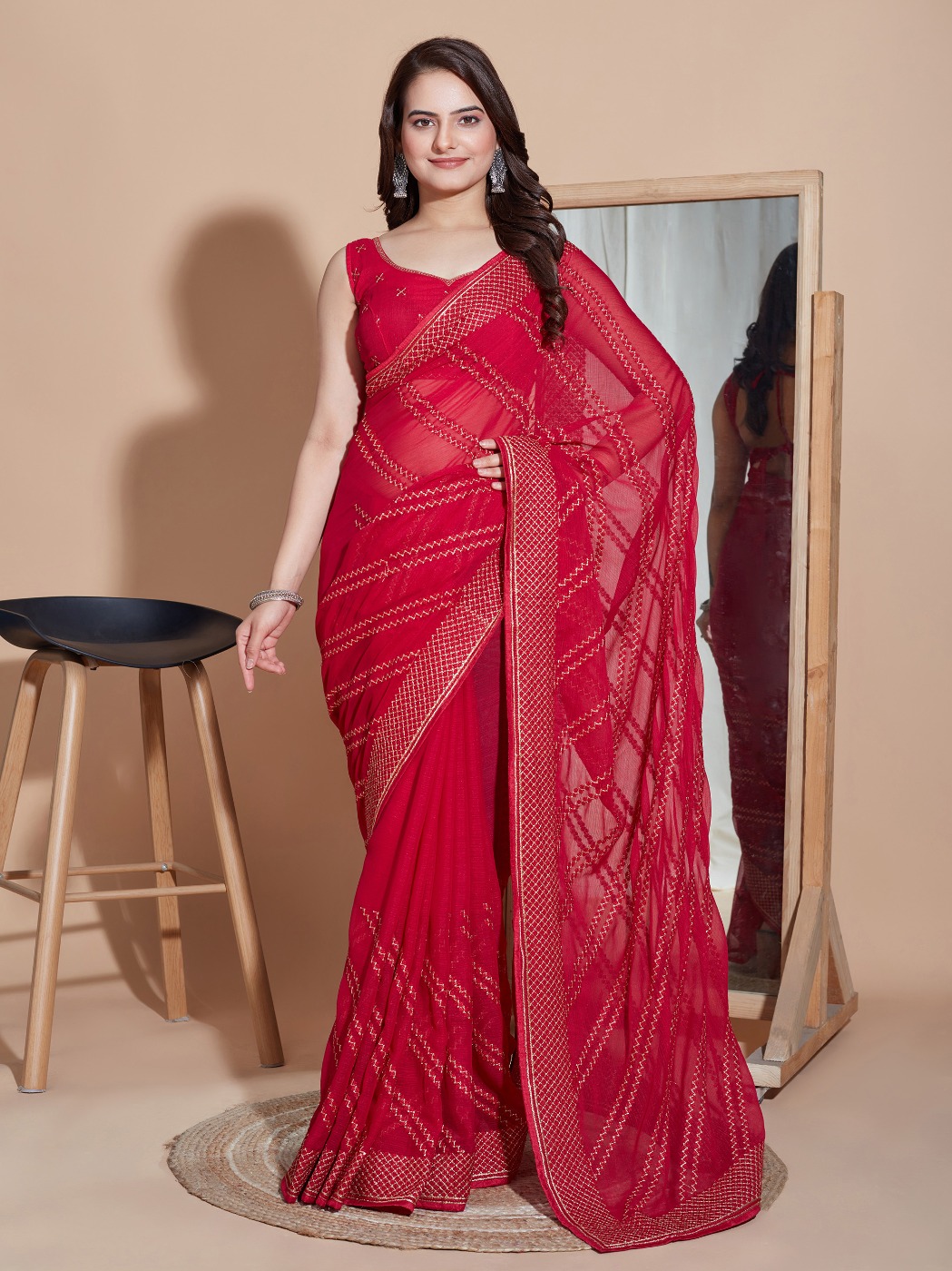 PARTY WEAR SOFT ZOMATO SILK SAREE WITH BLOUSE PIECE