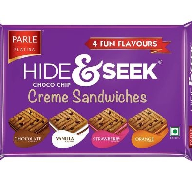 Parle Hide & Seek Creme Sandwiches 4 Fun Flavours 400g