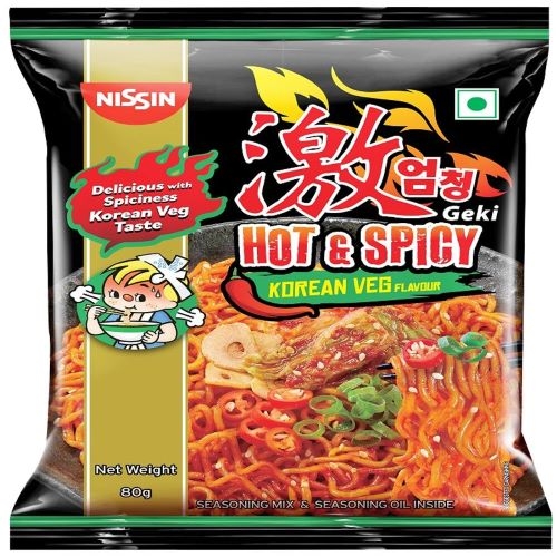 Geki Hot & Spicy Korean Veg Noodles 80g