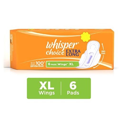 Whisper Choice Extra Long 6 Pads