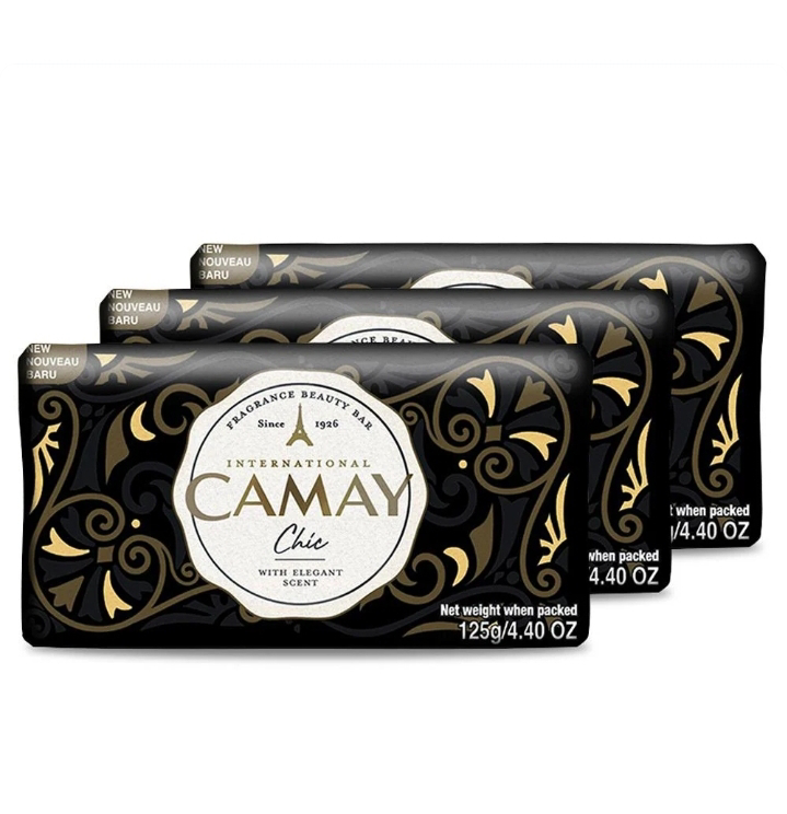 Camay Chic International Beauty Soap 3UX125g