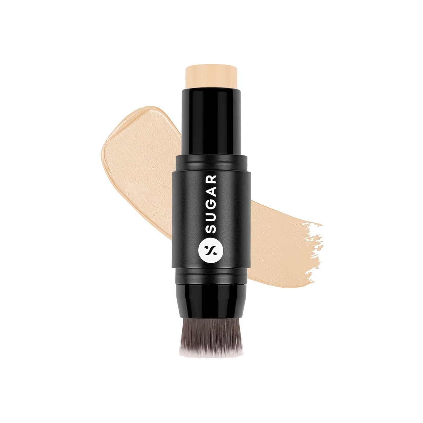 SUGAR Cosmetics Ace Of Face Foundation Stick  - Waterproof, Full Coverage Foundation for Women with Inbuilt Brush | Mini - 7 g - 17 Raf (Light, Golden Undertone)