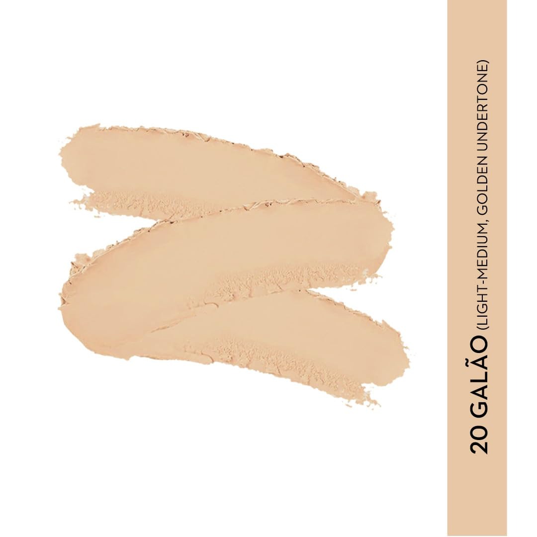 SUGAR Cosmetics Ace Of Face Foundation Stick  - Waterproof, Full Coverage Foundation for Women with Inbuilt Brush | Mini - 7 g - 20 Galao (Light Medium Golden Undertone)