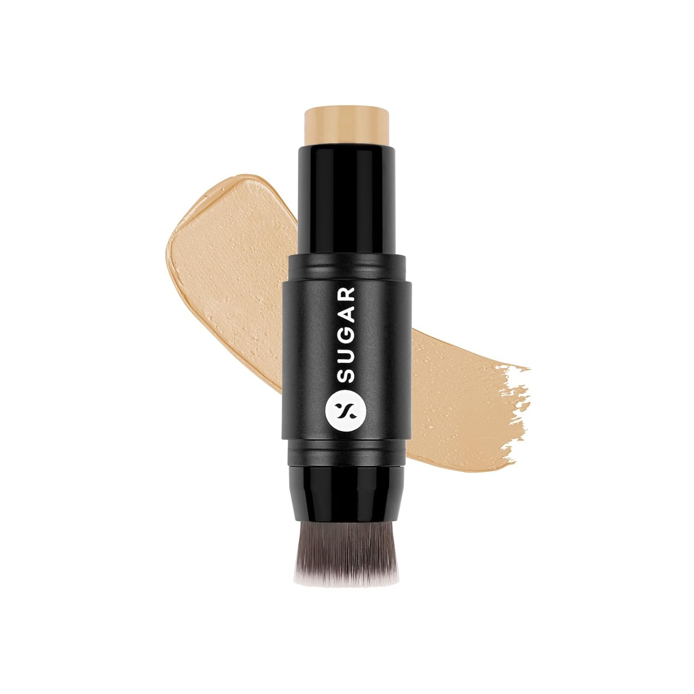 SUGAR Cosmetics Ace Of Face Foundation Stick  - Waterproof, Full Coverage Foundation for Women with Inbuilt Brush | Mini - 7 g - 25 Macchiato (Light Medium, Olive Undertone)