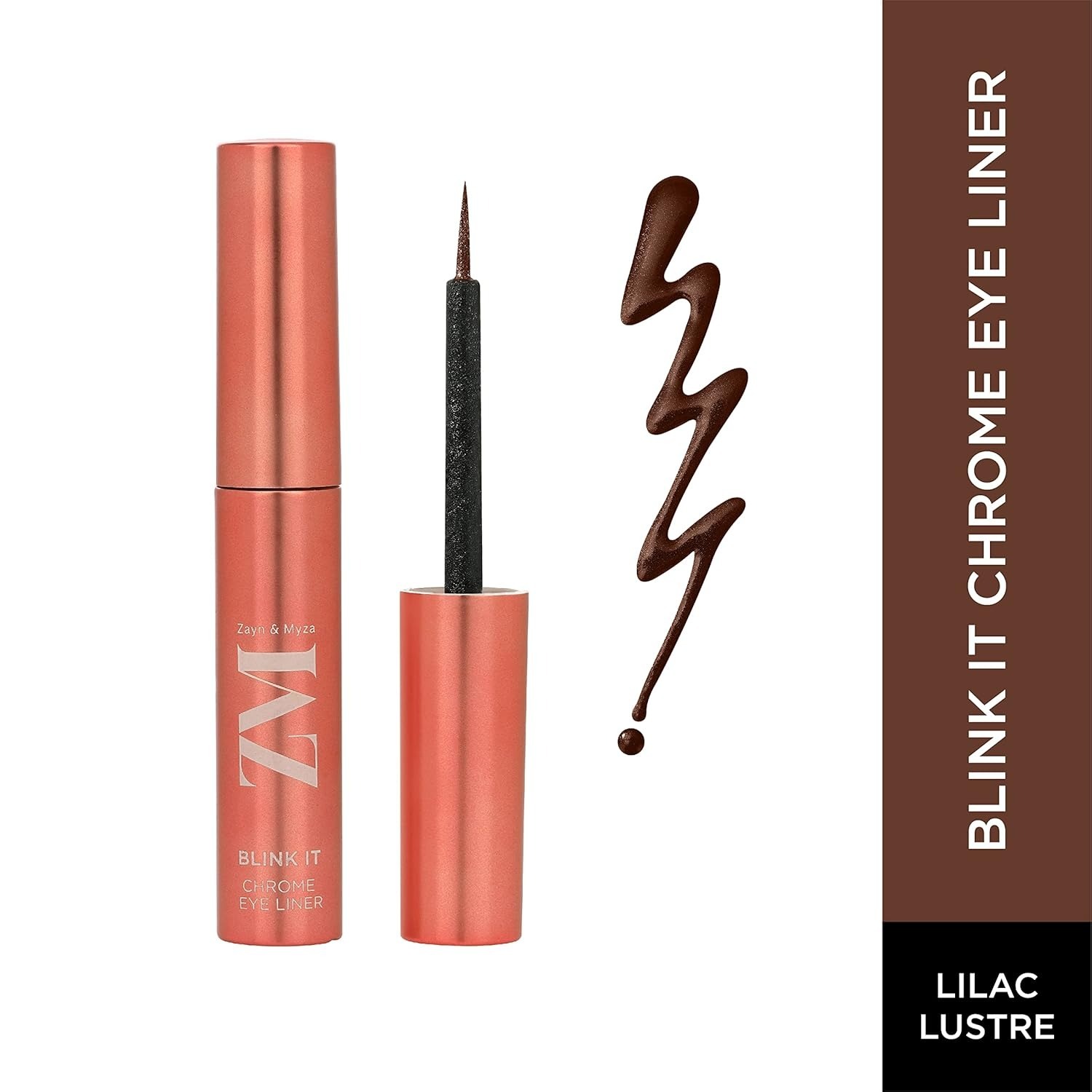 ZM Zayn & Myza Blink It Chrome Eyeliner | Metallic Finish | Smudgeproof, Transfer-proof & Waterproof Formula | Long lasting | Enriched with Rosehip Oil