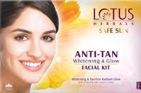 Lotus Herbals Anti-Tan Whitening & Glow Facial Kit ,40g - Pack of 4, Dec'2026