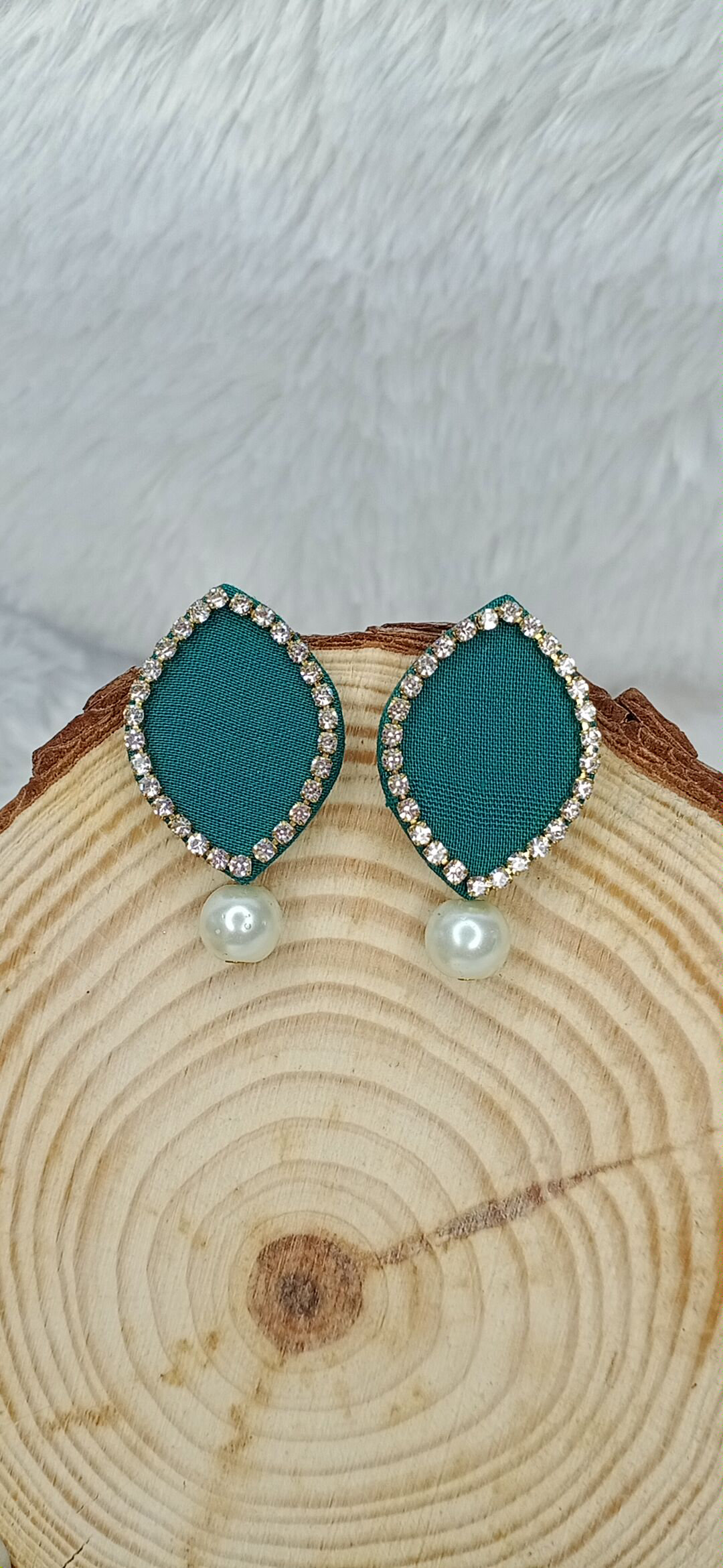 Diamond Studs - Pine Green