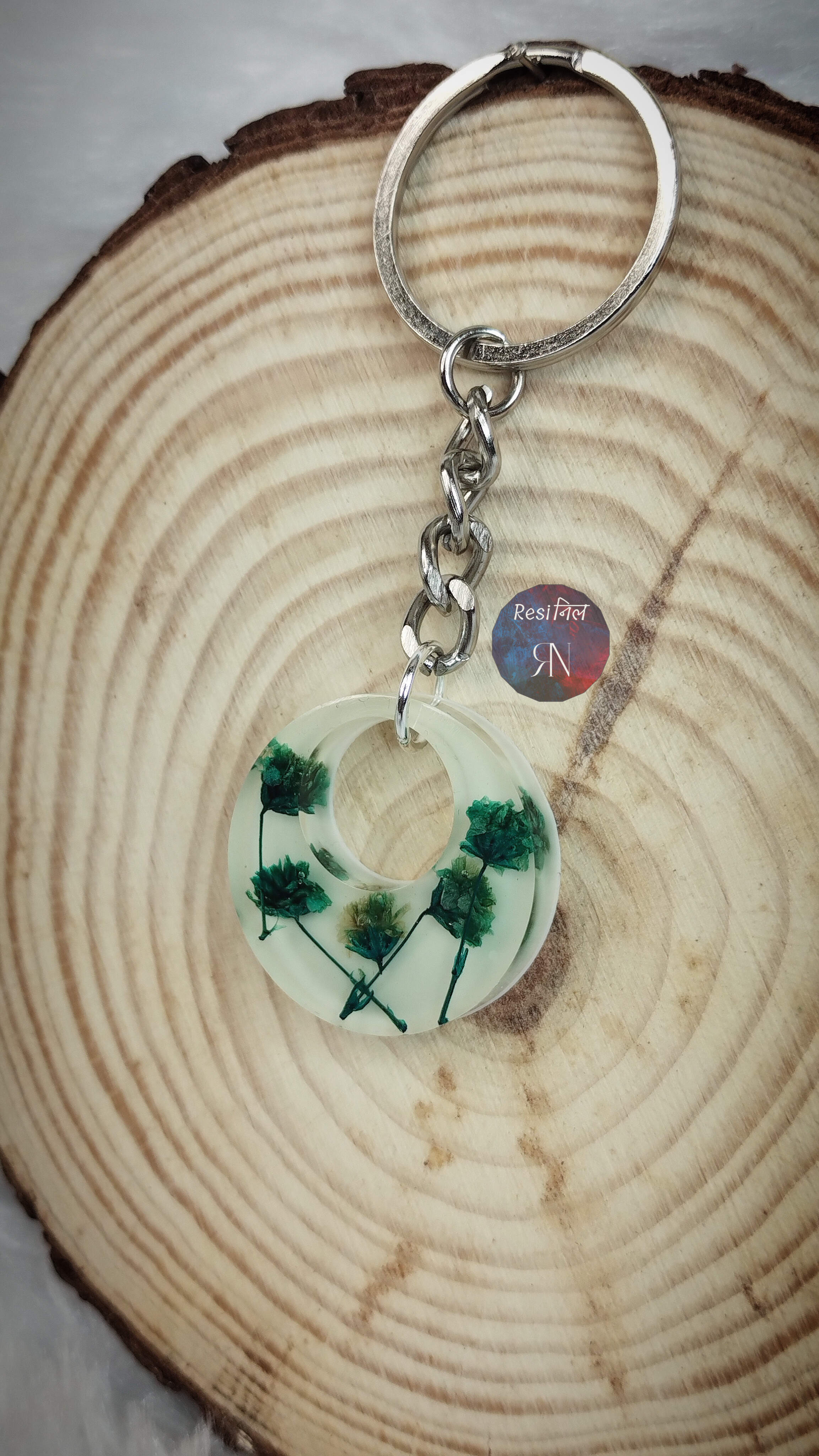 Floral Resin Keychain (C)