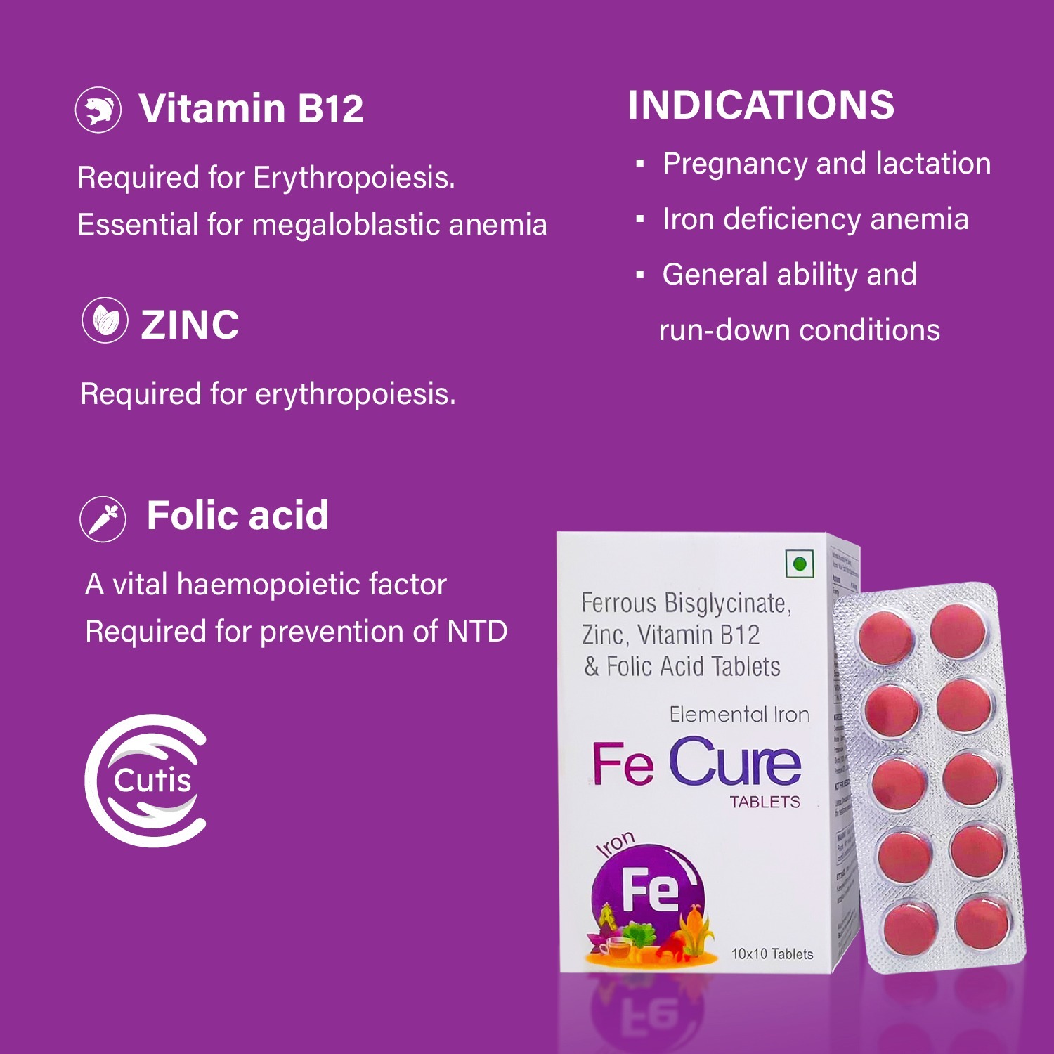 Pro Nutrine Mom Protein Powder with Free Fe Cure Elemental Iron