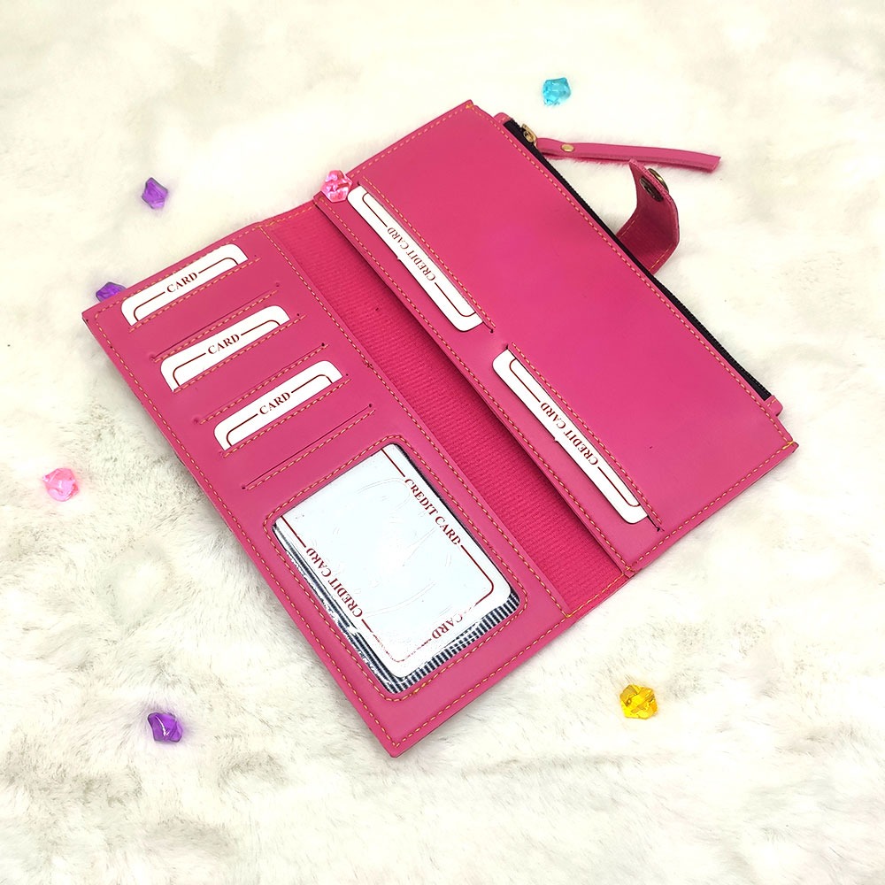 Ladies 2 Fold Wallet - Pink