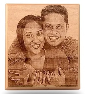 5x4" Inch Engraved Wood