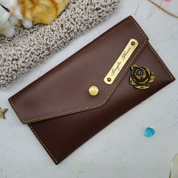 Ladies Minimal Wallet - Dark Brown