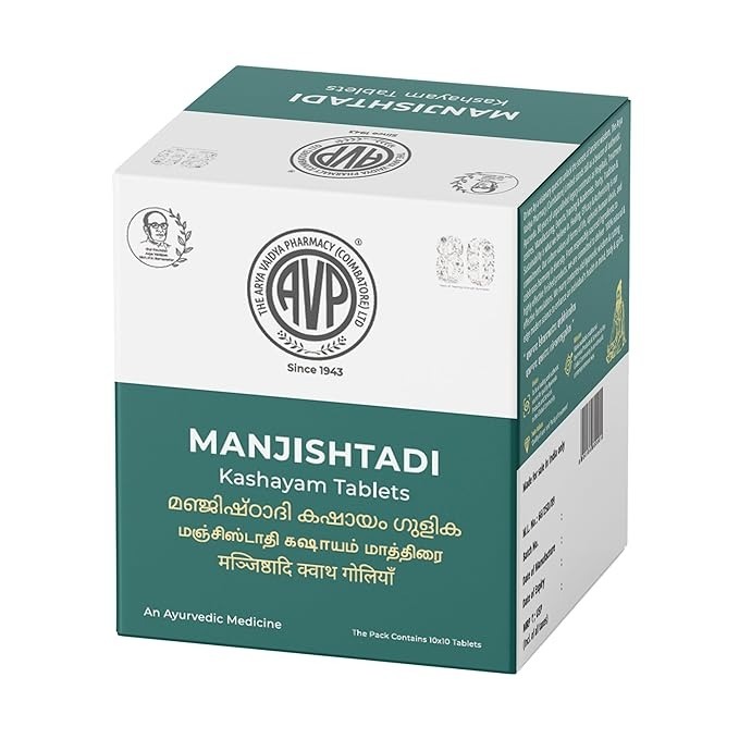 Arya Vaidya Pharmacy (AVP) Manjishtadi Kashayam Tablets (100tab)