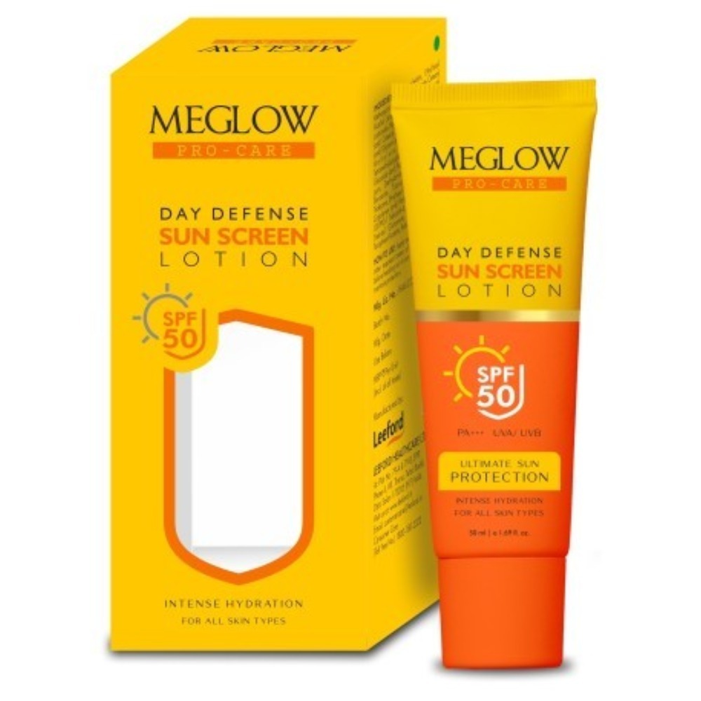 Meglow Pro-Care SPF 50 PA+++ Sunscreen Lotion | Broad Spectrum | UVA+UVB Protection | For All Skin Types (50ml)