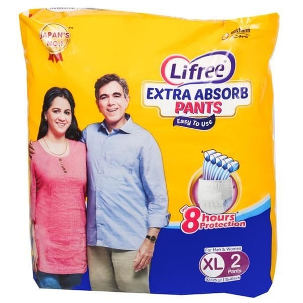Lifree Extra Absorb Pants Large 2 Pants, 2 pants