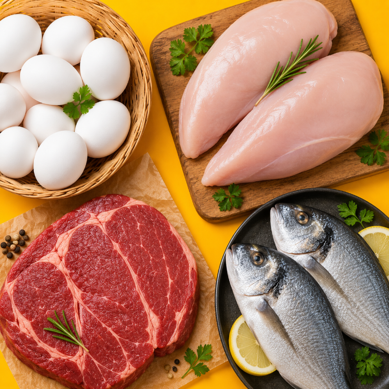 Egg, Meat & Fish
