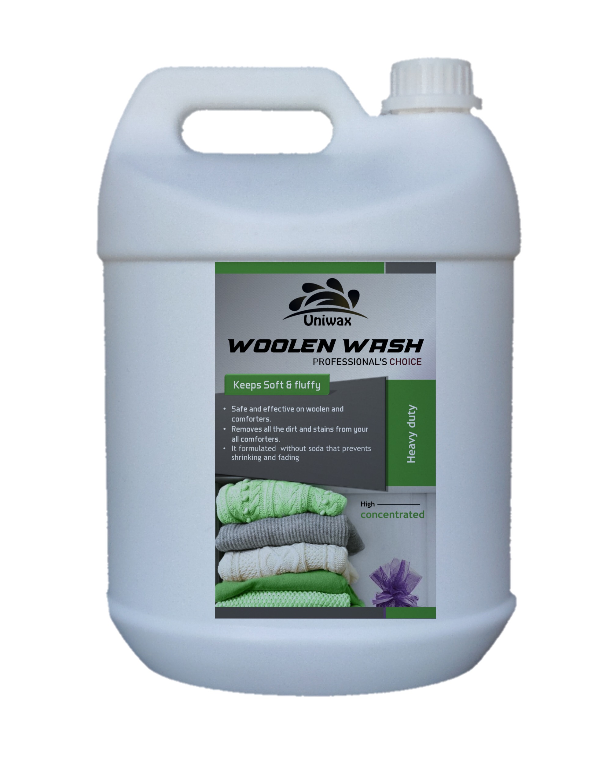 uniwax- woolen wash and softener/ metic liquid detergent - 5kg