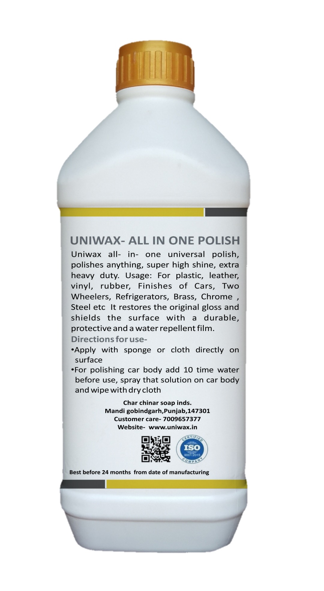 uniwax multiple polish or all in one polish/ color restorer/ plastic ,rubber and paint polish - 1kg