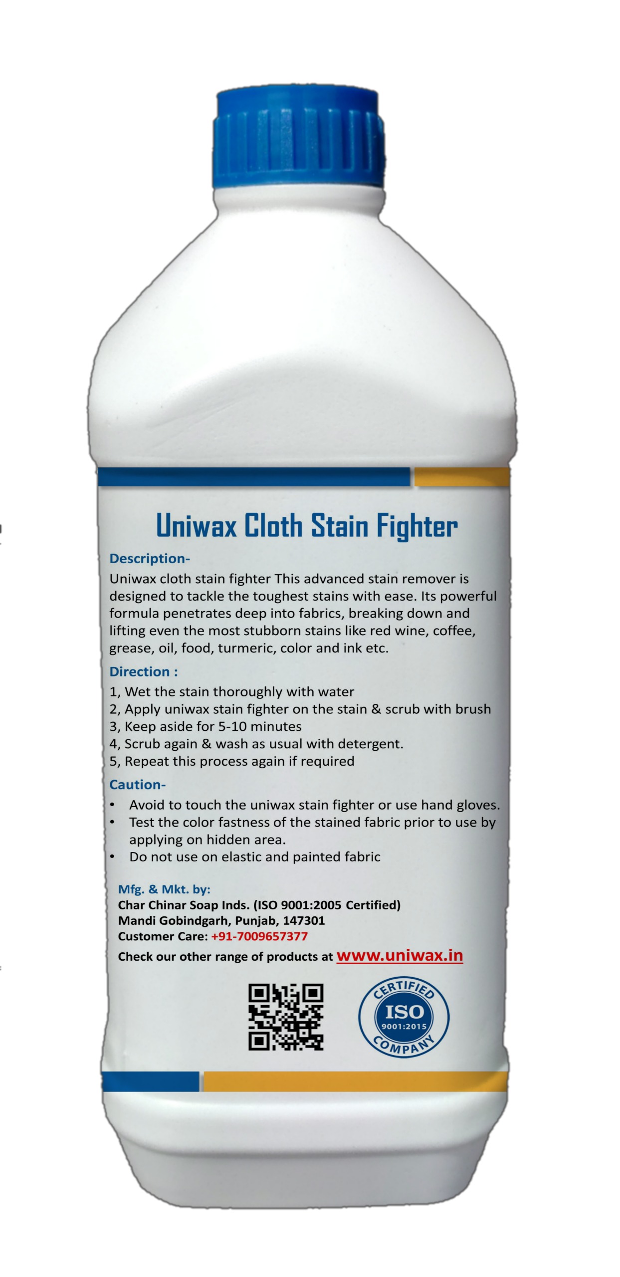 stain fighter / stain remover / ink stain .oil stain, food stain, colour stain - 1 liter