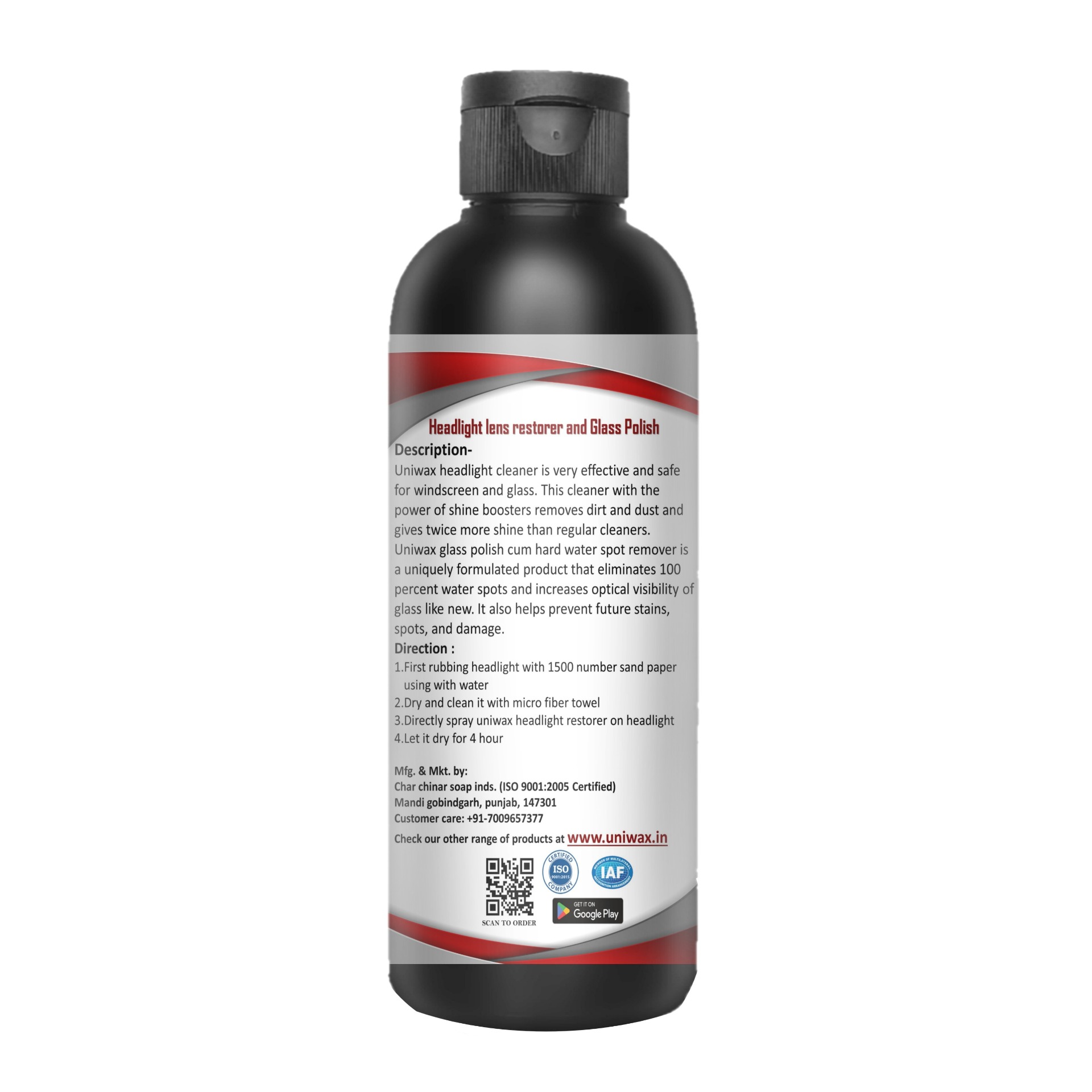Jeeeun Whimsyard - Nettoyant Et Restaurateur De Phares - Élimine Le Jaunissement Et Améliore La Visibilité Nocturne - Pour Tous Types De Phares - 180 Ml