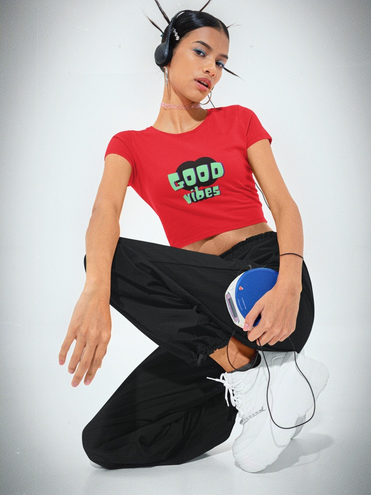 Stun Life Co. Crop Top - Good Vibes - Red, XS, All India Delivery in 3-5 Days, 7 Days Easy Returns