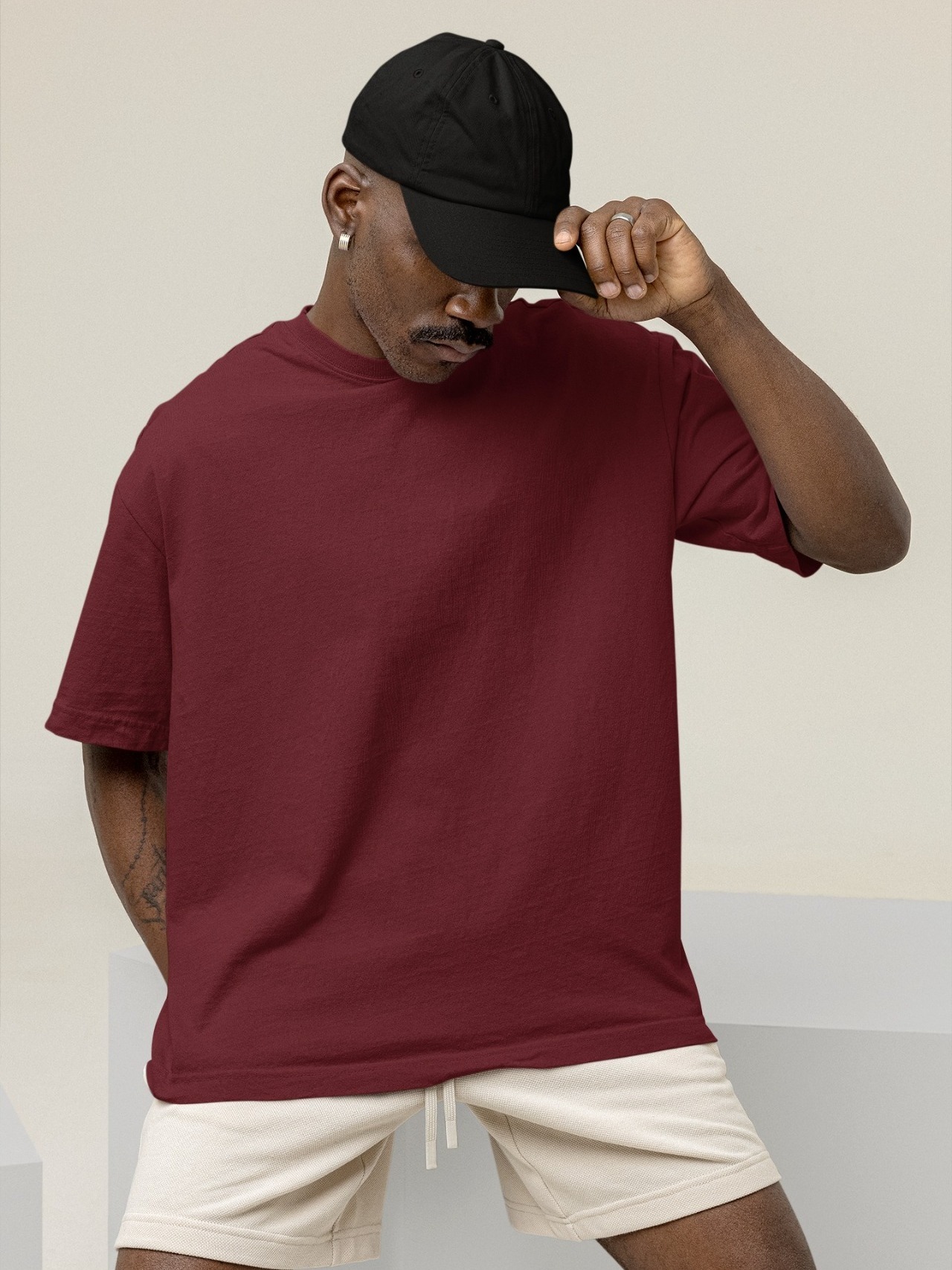 Stun Life Co. Men Oversized - Friend Less - Maroon, XS, All India Delivery in 3-5 Days, 7 Days Easy Returns