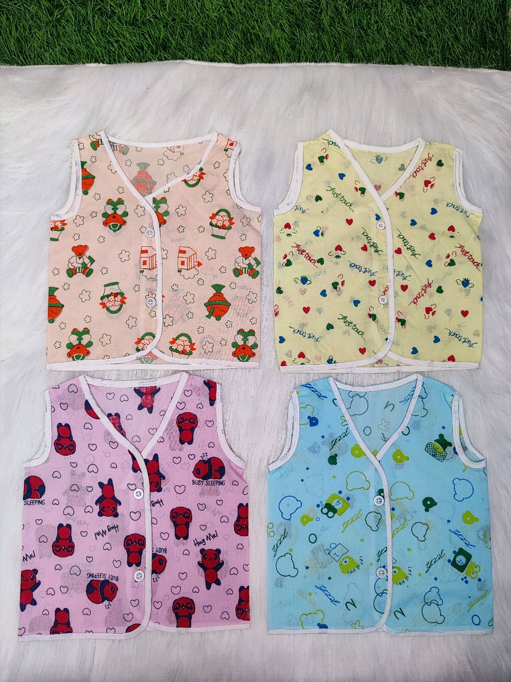 Yaal 100% Organic Cotton Woven Jablas for Babies - Front Open