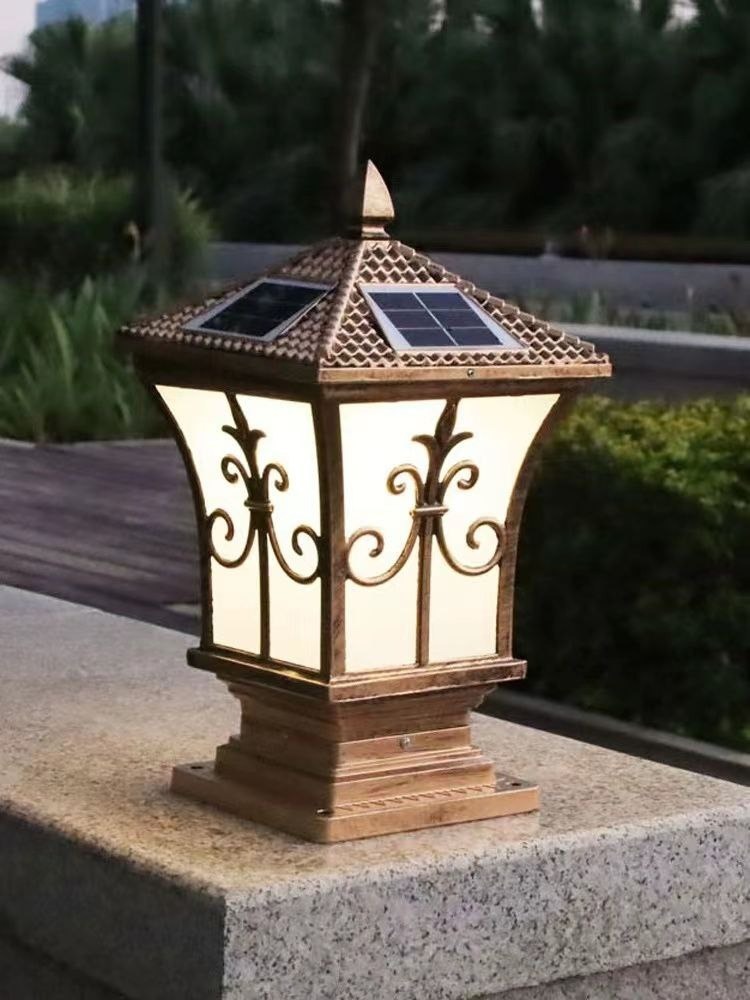 Delamps  Antique 2 In 1 Ac & Solar Gate Light For Main Gate