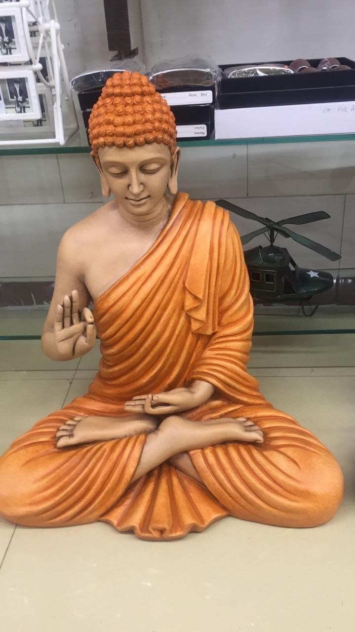 Delamps ARTISTICS Lord Buddha Idol Statue Showpiece for Home Decoration,Office Decor,Garden Decor and Living Room