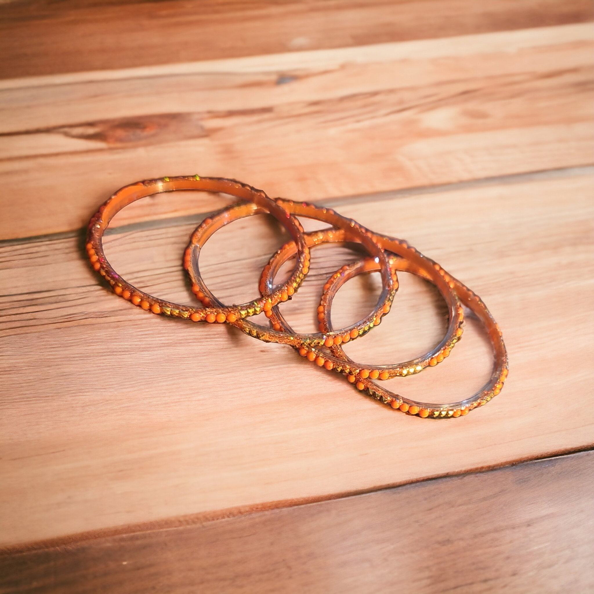 Orange Glitter Bangle