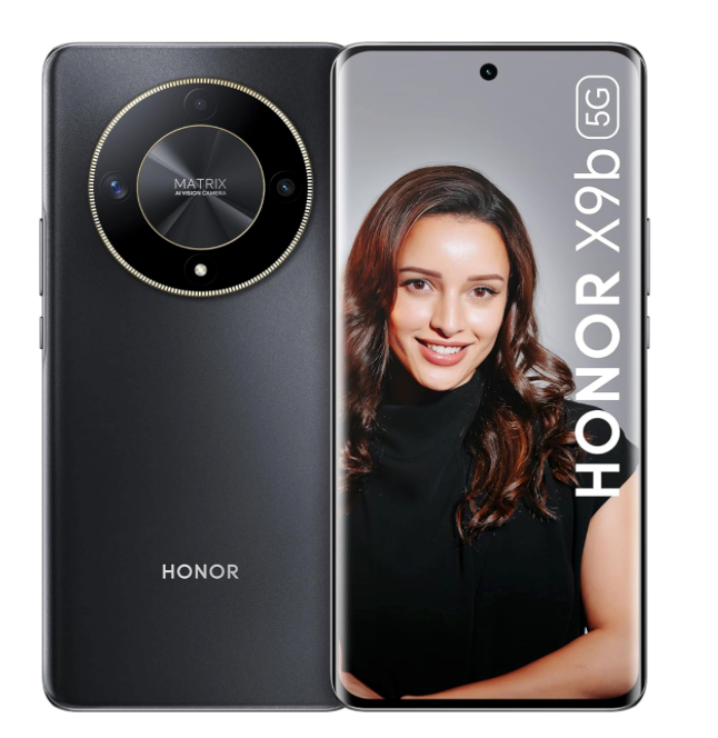 HONOR X9b 5G (Midnight Black, 8GB + 256GB) | India's First Ultra-Bounce Anti-Drop Curved AMOLED Display | 5800mAh Battery | 108MP Primary Camera | Without Charger