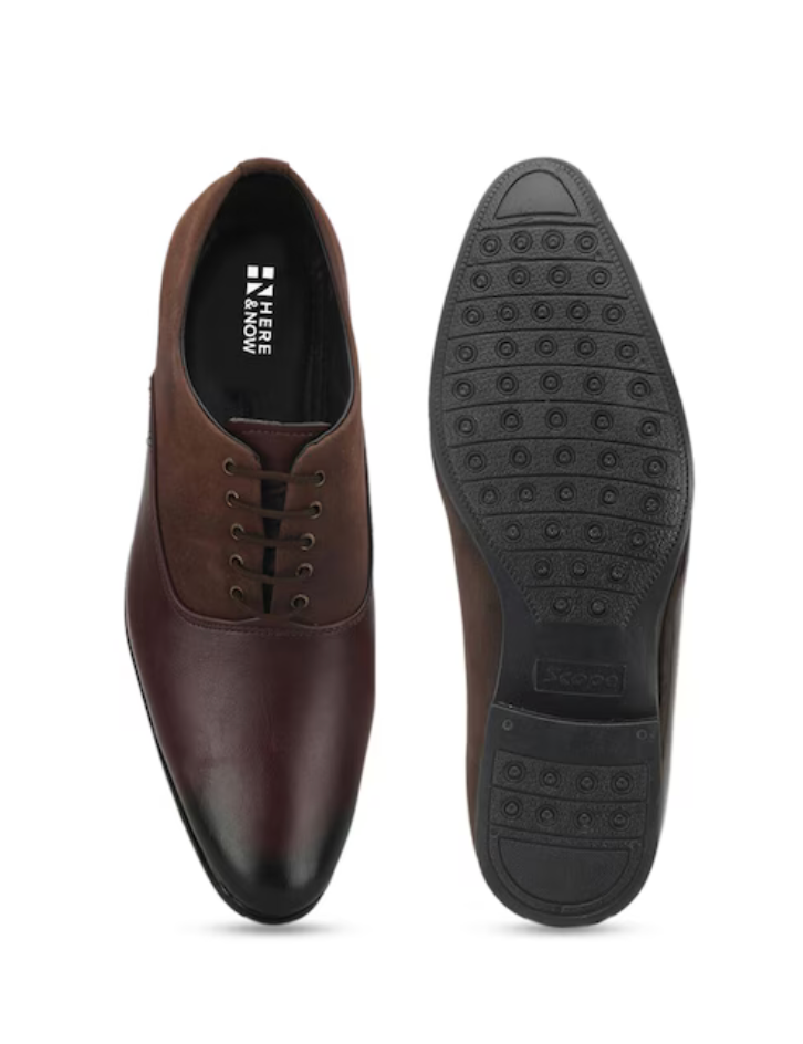 HERE&NOW Men Lace-Up Formal Oxfords - 6