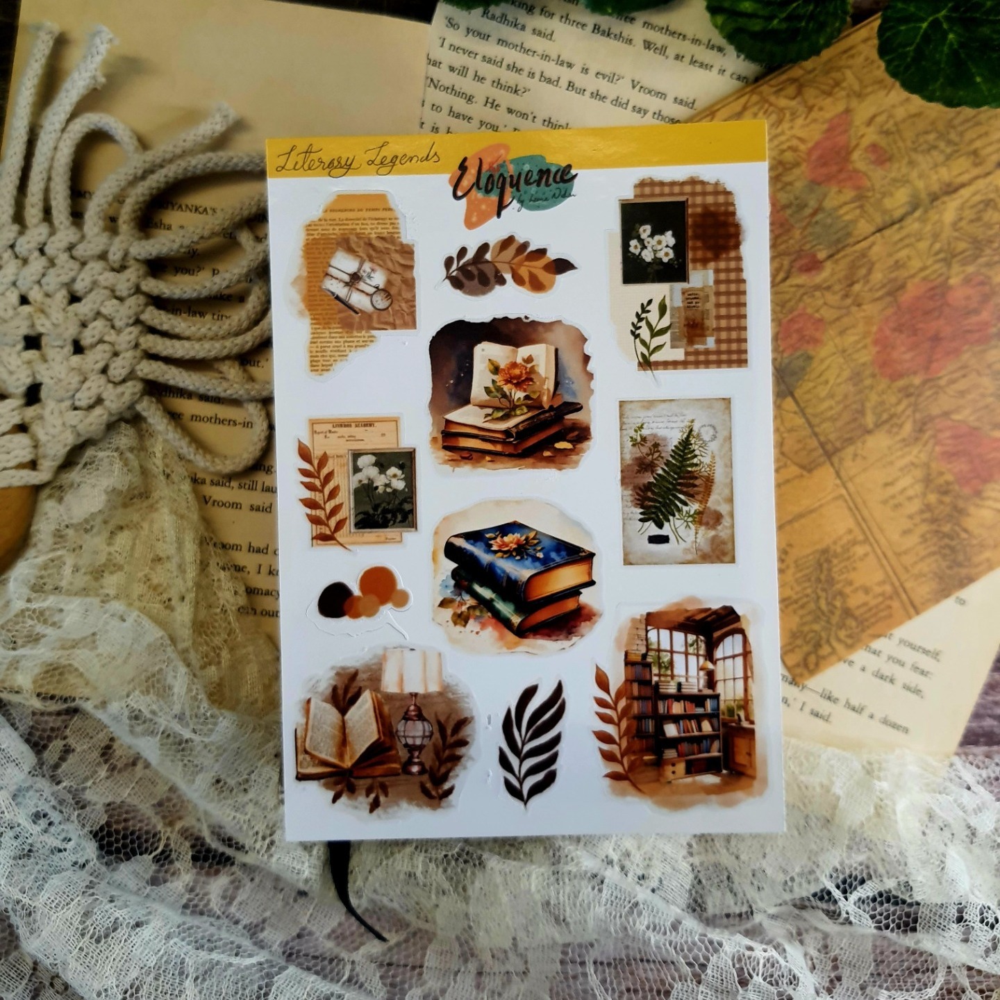 Literary legends Sticker Sheet - 6.5 X 4.5 Inches