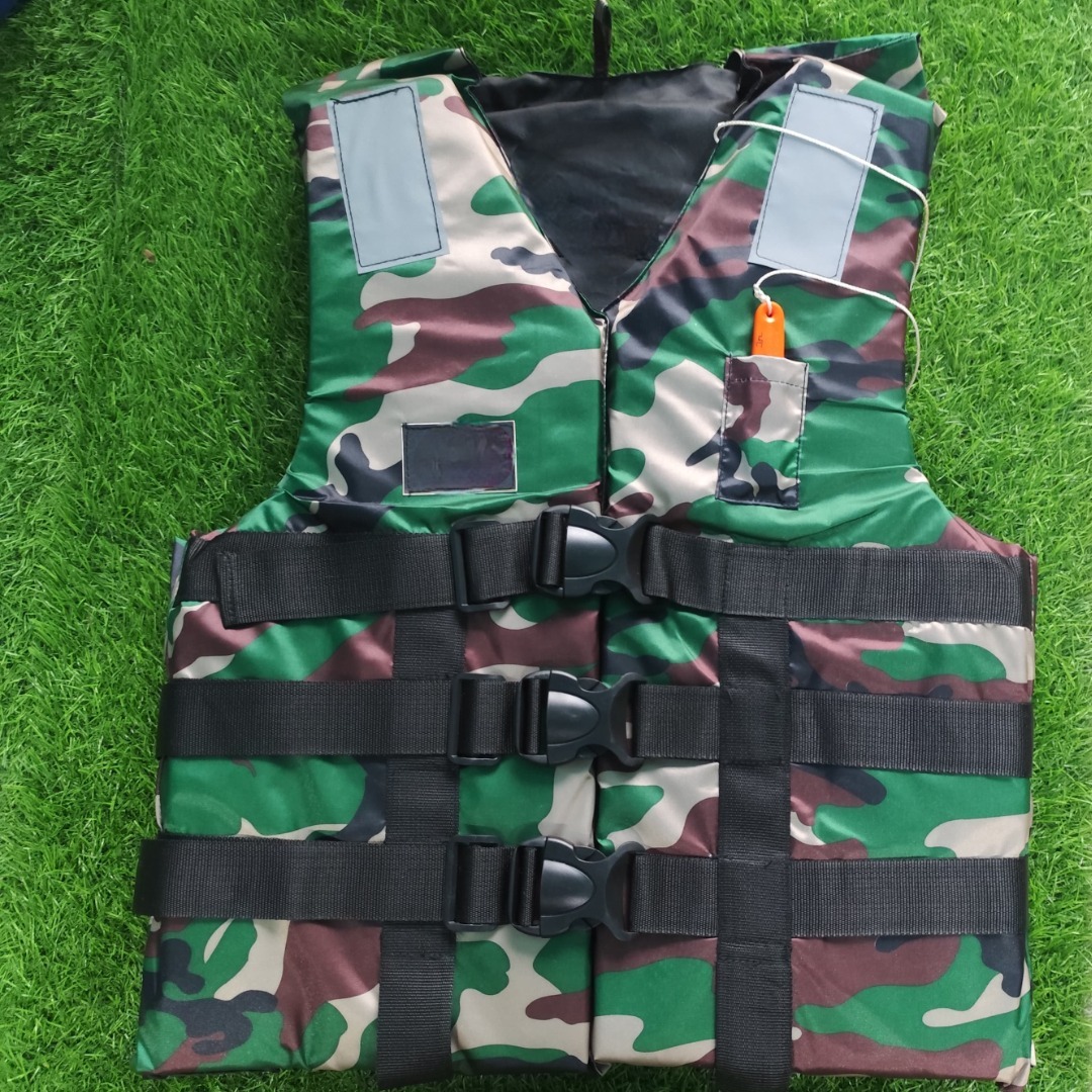 camouflage print life jacket for troops