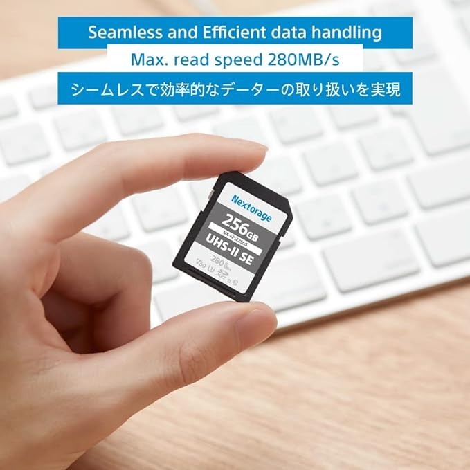 Nextorage 128GB UHS-II V60 SDXC Memory Card Max Read Speed 280MB/s 