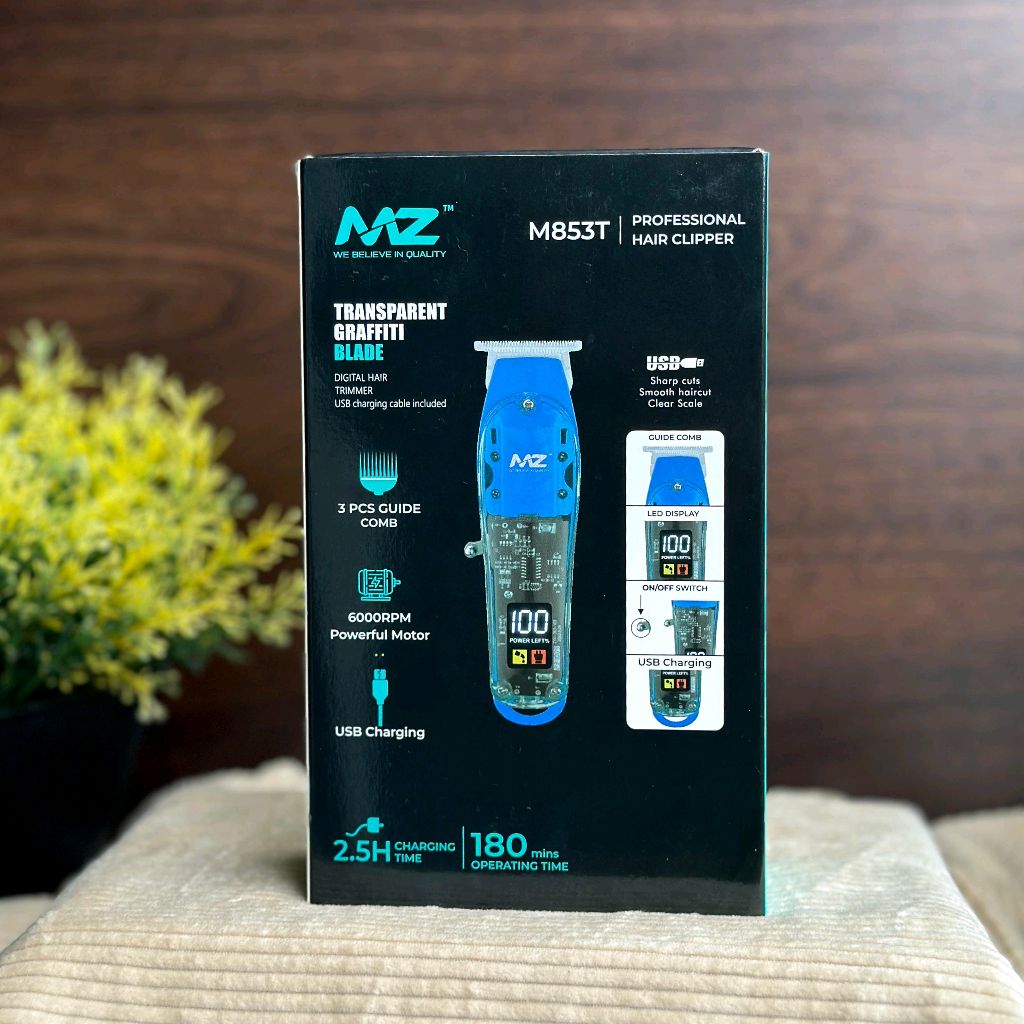 mi Original MZ M853T (PROFESSIONAL HAIR TRIMMER )Transparent Graffiti