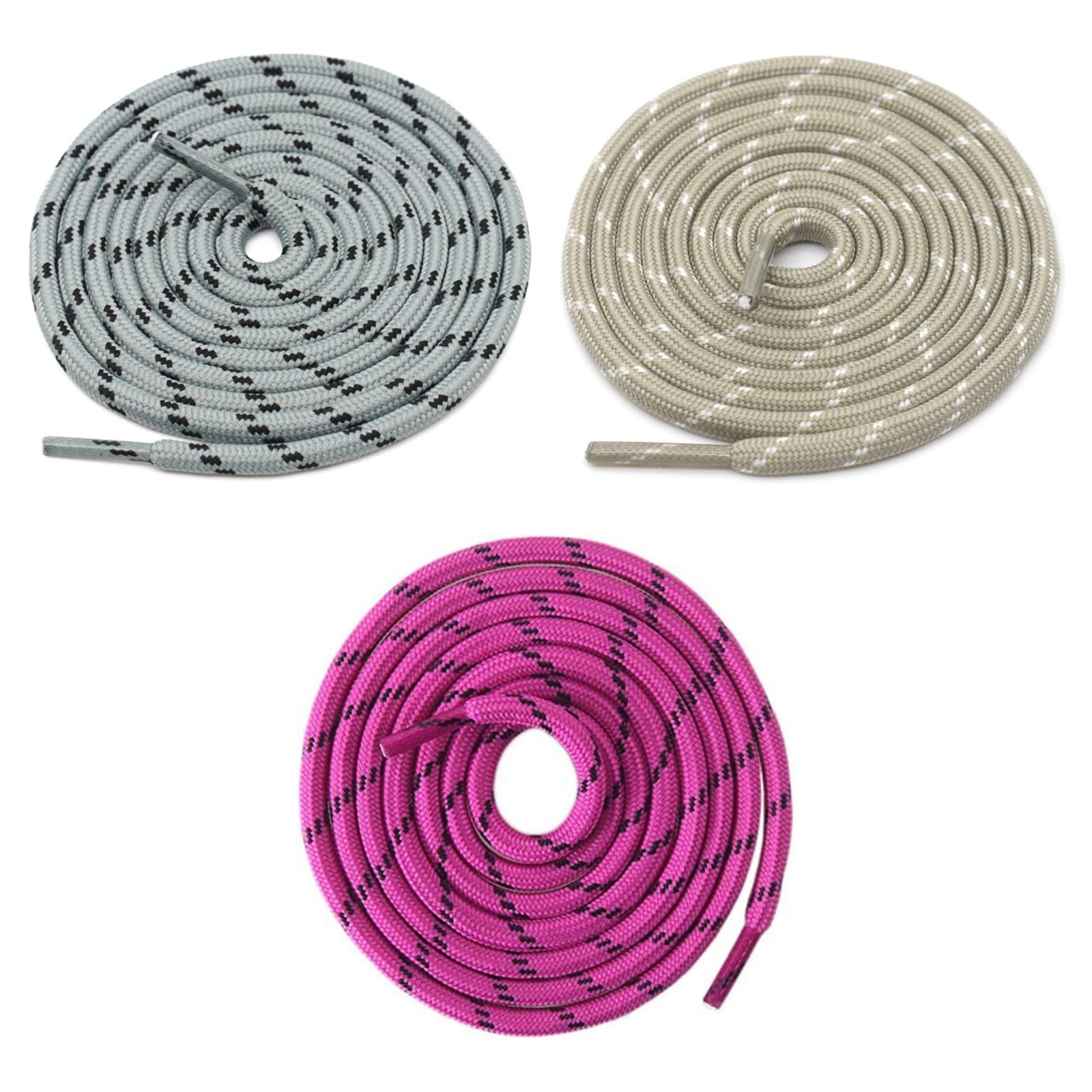 GRAH SANGRAH® (3 Pair) (1 Pair Per Single Color) Shoes Laces Athletic Shoelaces For Sport/Running Shoes Shoe Strings