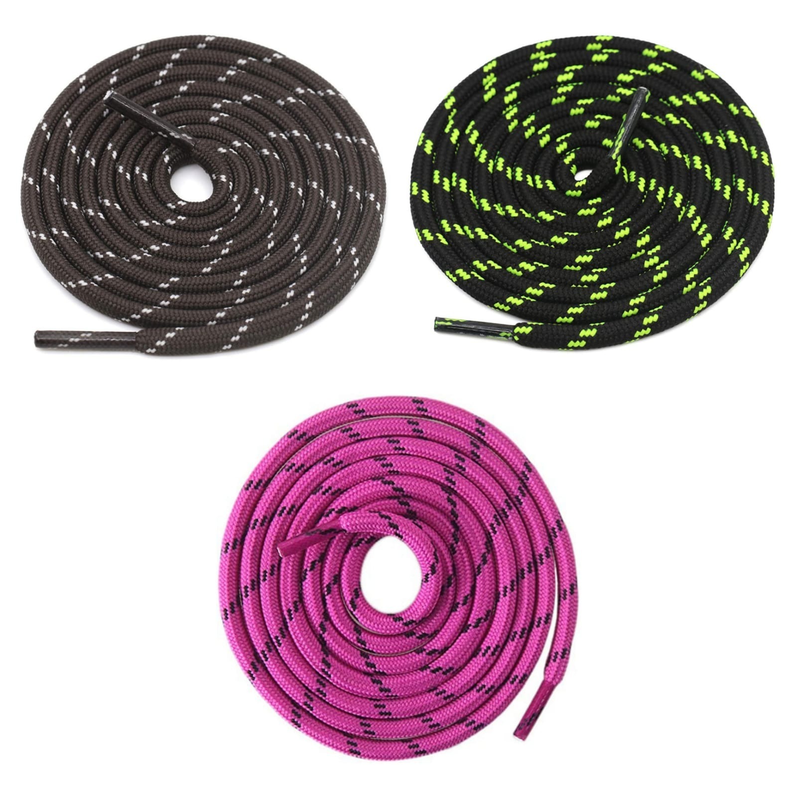 GRAH SANGRAH® (3 Pair) (1 Pair Per Single Color) Shoes Laces Athletic Shoelaces For Sport/Running Shoes Shoe Strings