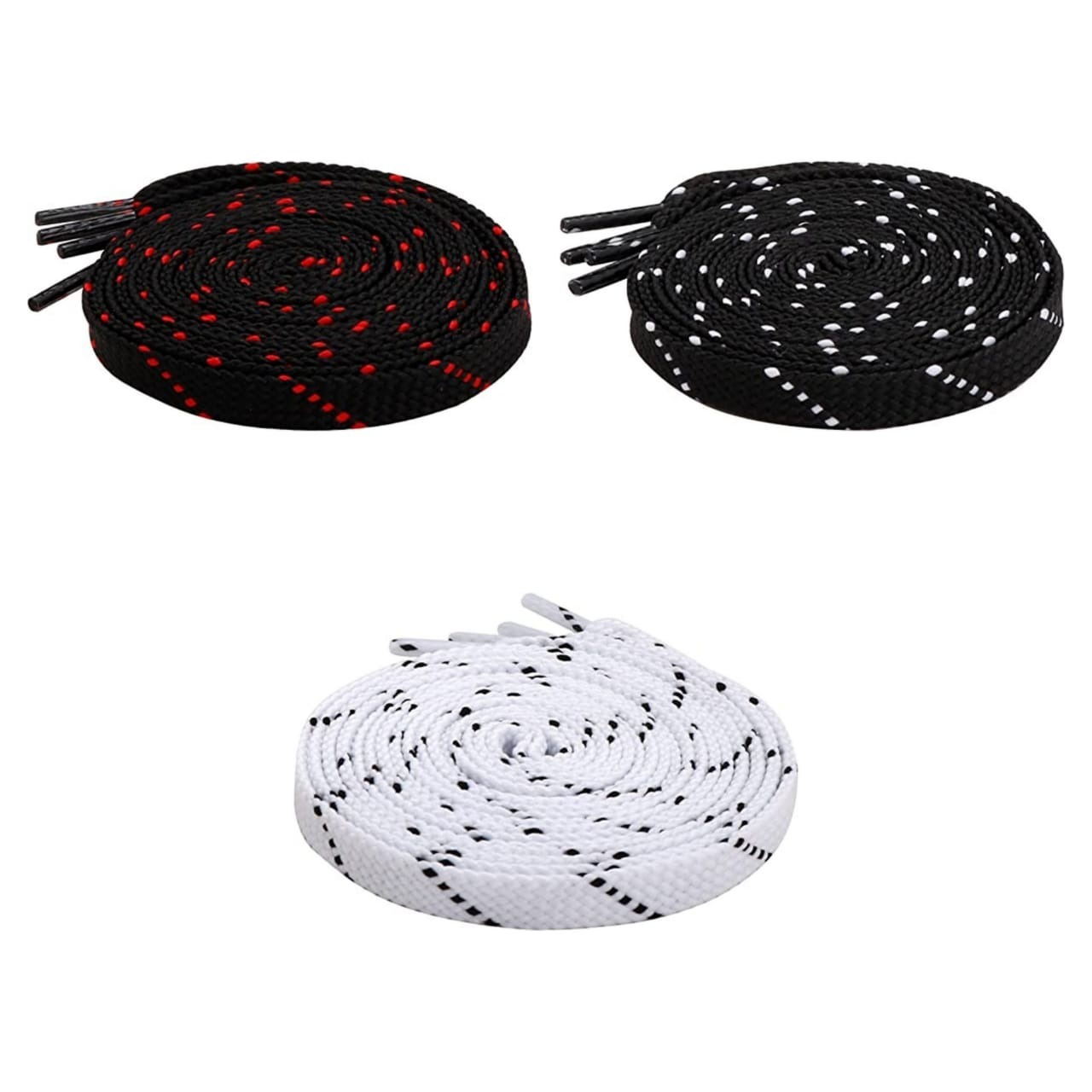GRAH SANGRAH® 3 Pair (1 Pair Per Single Color) Flat Unisex Shoelaces For Casual, Running Sports Shoes Double Color Twill
