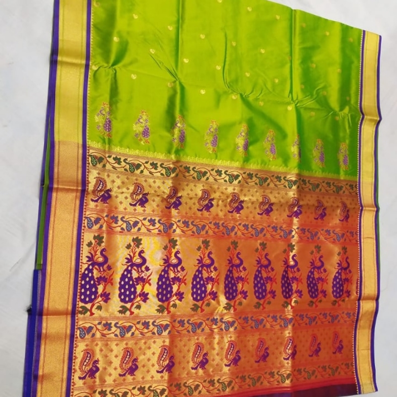 Hand Block Printed Light Weight Georgette Saree – www.vannamayil.com