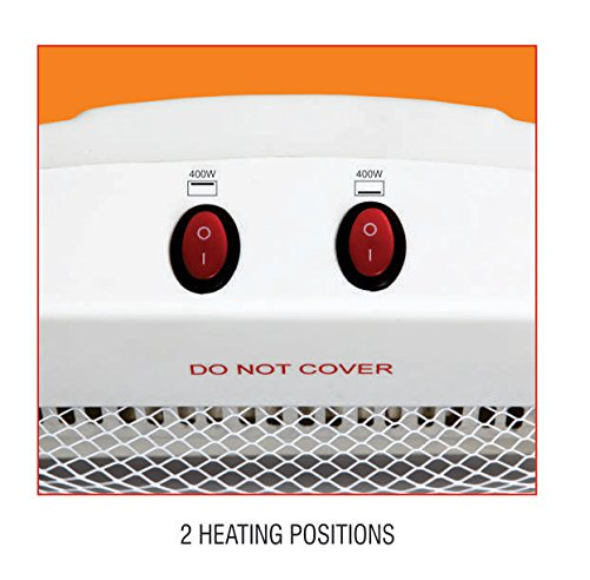 Singer Quartz Heat Glow Plus 800-Watt Room Heater (White)