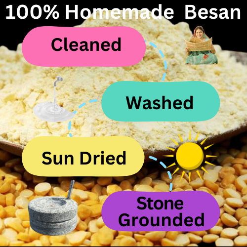 Besan , Fresh Homemade, 500g - 500g, Pouch or Paper Bag, Tomorrow