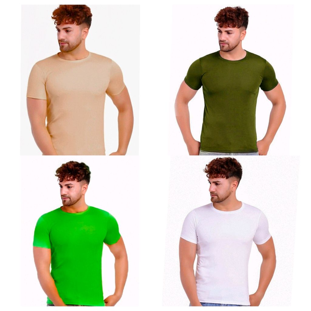 Plain Tshirt  Get Combo Of 10 Plain Tshirts - S