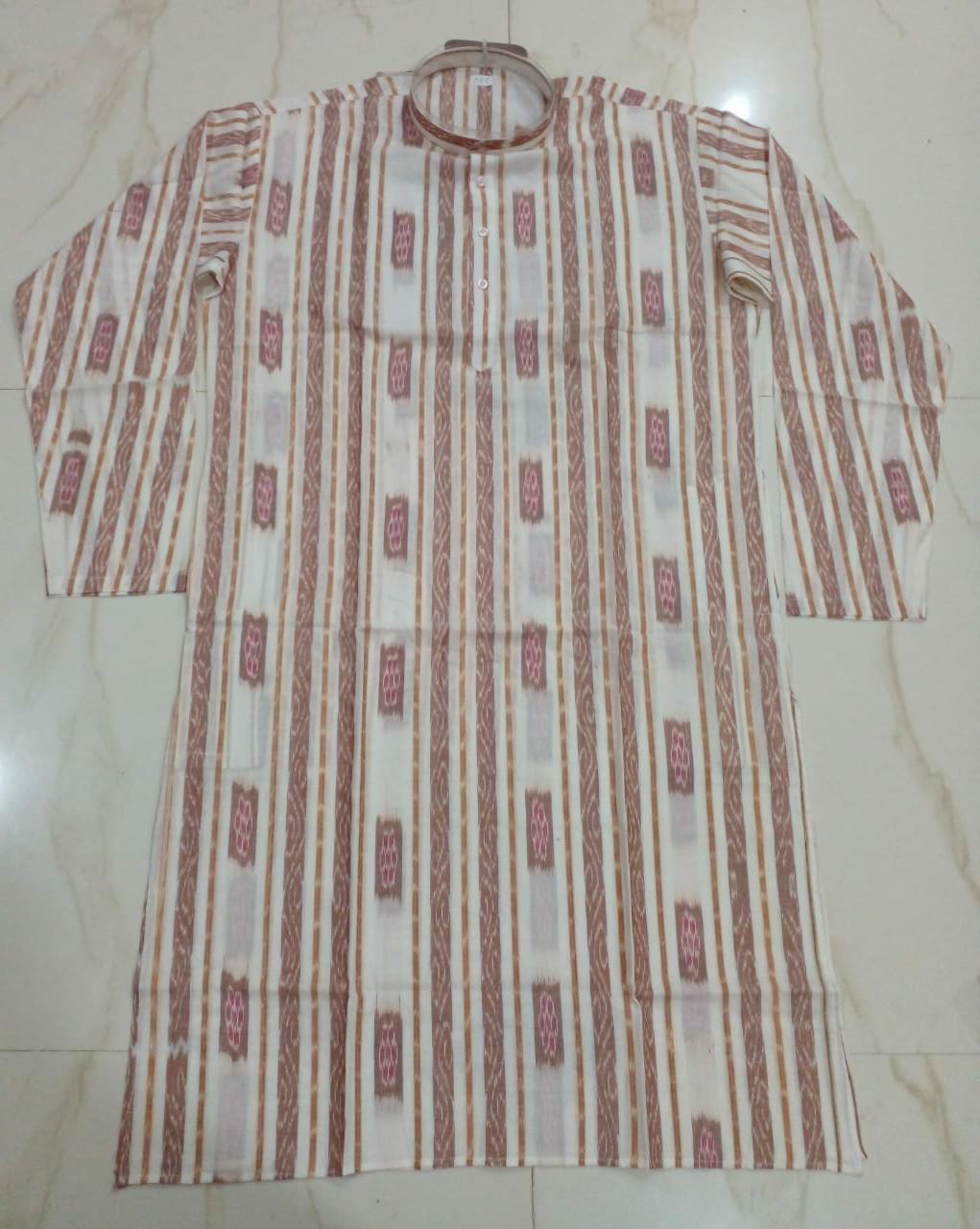 101489 Sambalpuri Cotton Kurta , Dhila With Stiching Size 32 Chest- 40 Chest - 32 Chest