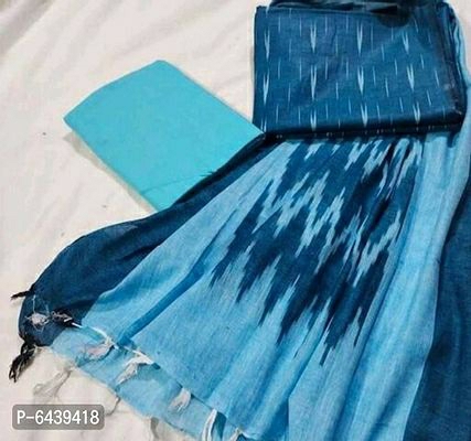 100513 Akkat Dress Material - Eastern Blue