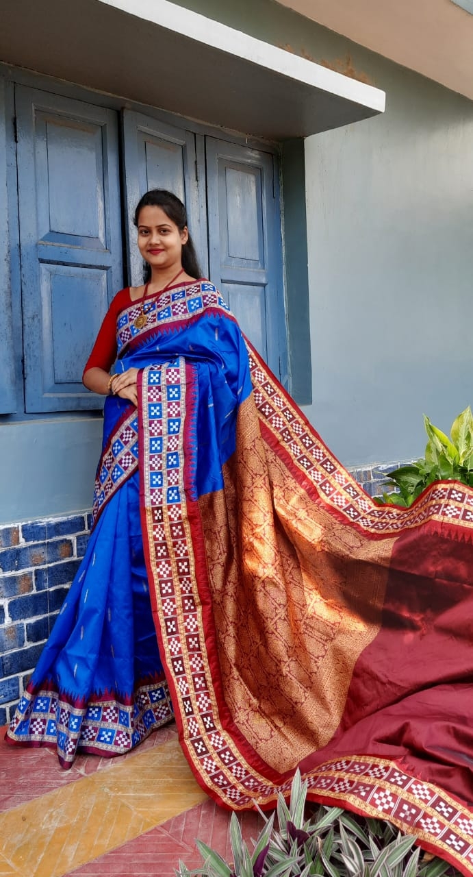 100674 Double Dhadi Pata Saree