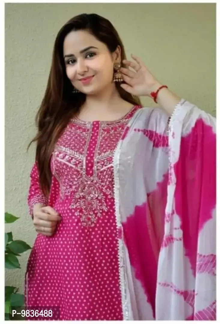 100448 Kurti with Dupatta and Bottomwear - XXL