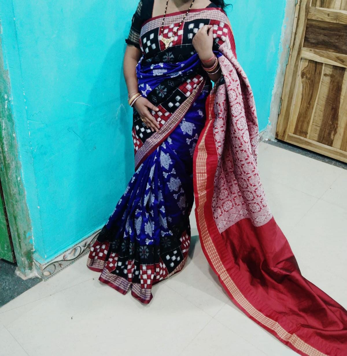 Sambalpuri Patchwork saree with designer blouse | Blouse designs, Fashion,  Saree