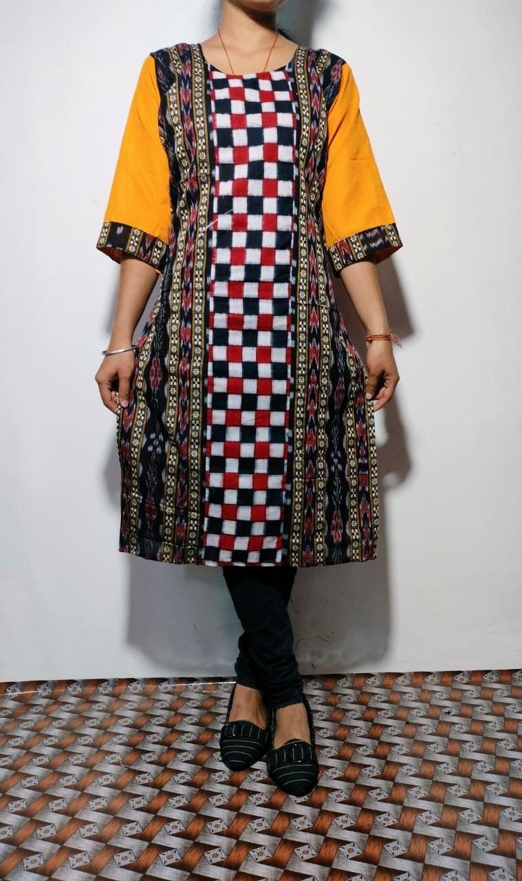 100971 Sambalpuri cotton kurti  - 38