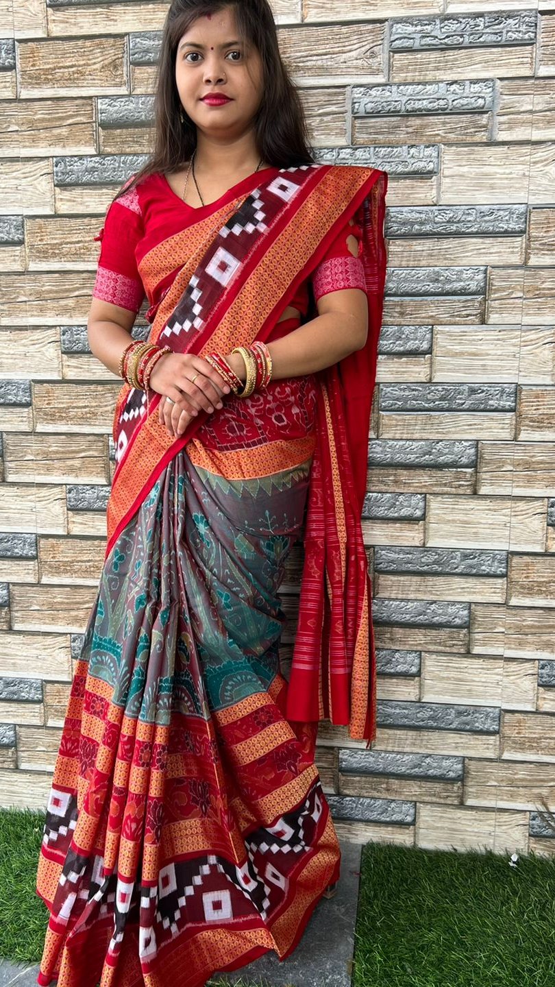 101054 Sambalpuri Handloom Saree New Design 